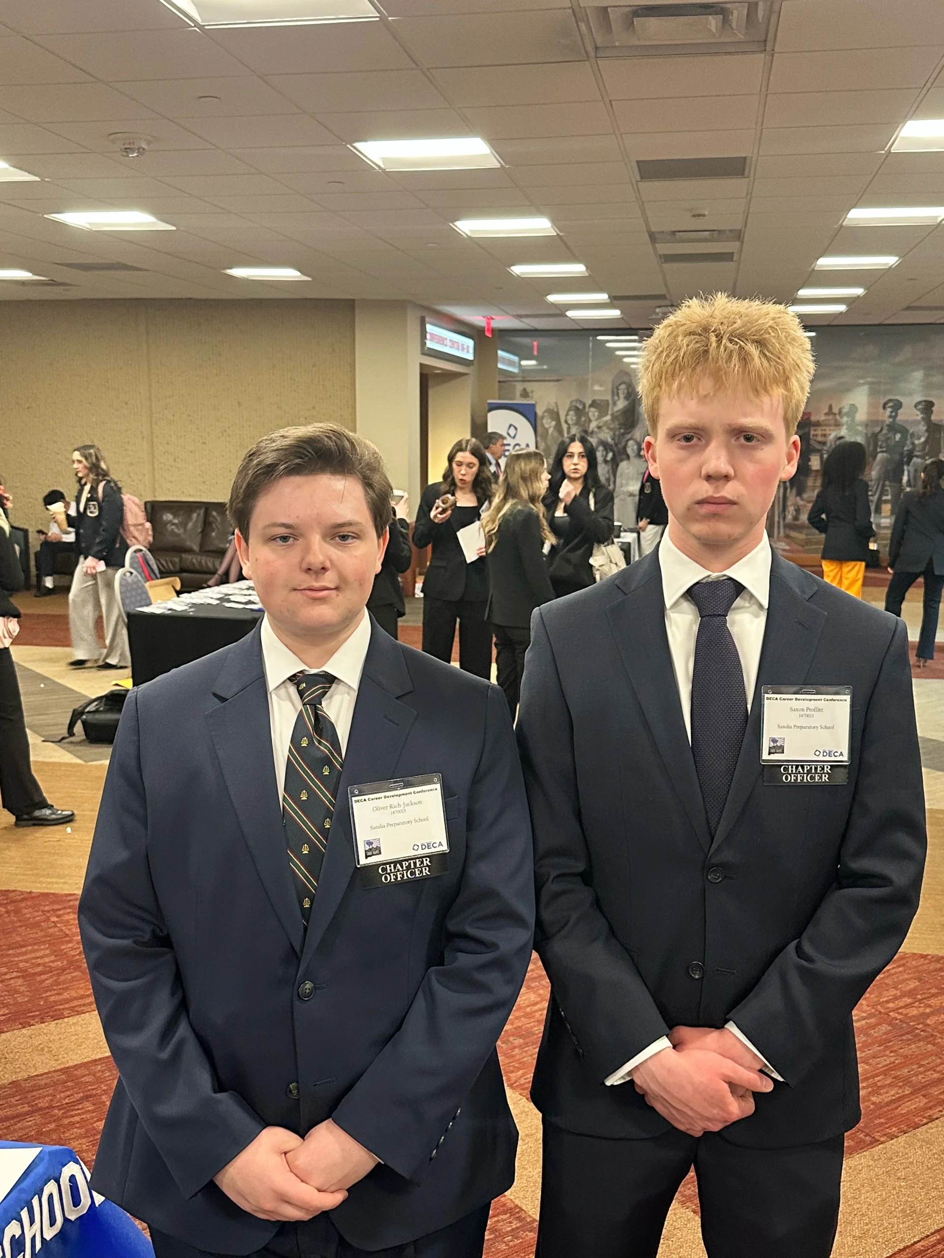 Prep DECA founders Oliver Rich-Jackson '26 and Saxon Proffitt '26
